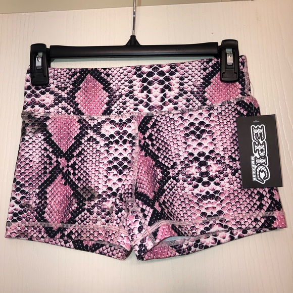 Pants - NWT Epic MMA Gear Pink Snake Print Yoga/Fitness Shorts Size XS